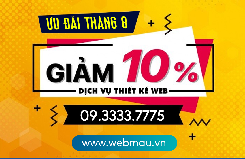 Ưu đãi cực hot tháng 8, thiết kế web tặng ngay quảng cáo trang nhất Google