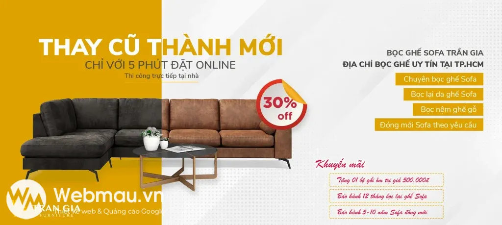 Bọc Ghế Sofa Tại Nhà | Giá Rẻ, Uy Tín, Chuyên Nghiệp tại HCM